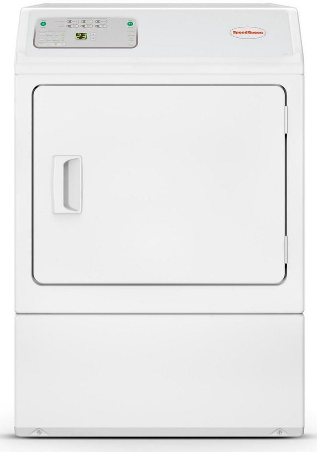 Speed Queen® Commercial 7.0 Cu. Ft. White Front Load Gas Dryer