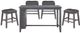 Mazin Furniture Timbre 5 Piece Gray Dining Room Set-0