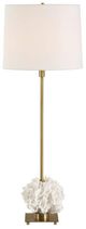 Uttermost® Caronia Ivory Buffet Lamp with Antique Brass Accent-0