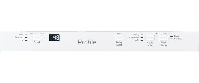 GE Profile™® 18" White Built In Dishwasher-3