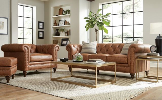 Craftmaster® Customizable CM Leather 99" Sofa-1