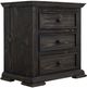International Furniture Direct Terra Dark Black Nightstand-0