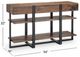 Magnussen Home® Prescott Rustic Honey Sofa Table with Metal Base -0