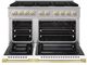 ZLINE Marino 48" Stainless Steel Pro Style Gas Range with White Matte Door and Polished Gold Accents-1