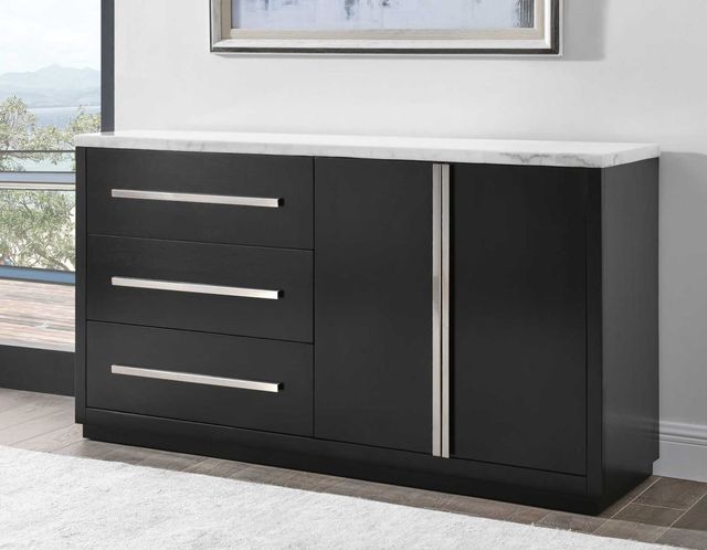 Steve Silver Co. Camila Black/White Server-1