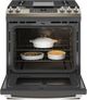 GE® 30" Fingerprint Resistant Slate Slide In Convection Gas Range-2