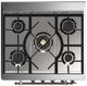 Ilve® Majestic III 30" White Pro Style Dual Fuel Natural Gas Range with 5 Black Brass Burners and Burnished Trim-4