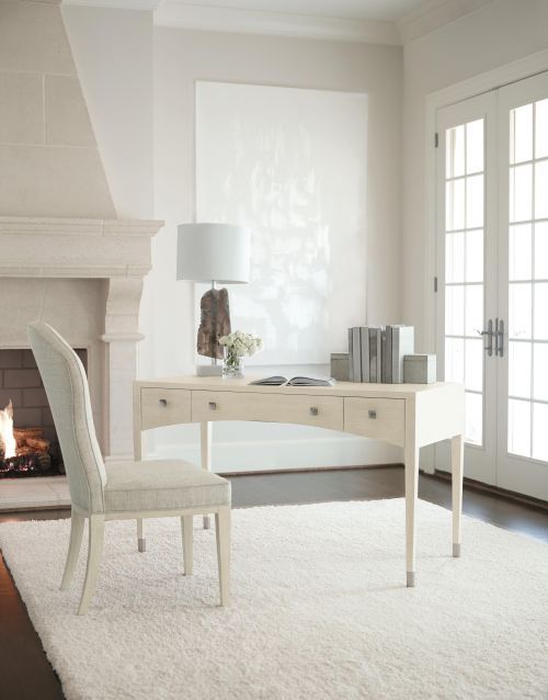 Bernhardt East Hampton Cerused Linen/Gray Dining Side Chair-2