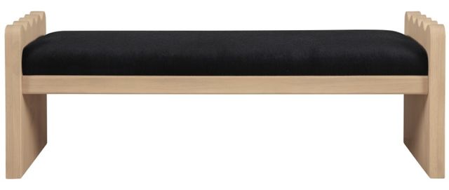 Meridian Furniture Sonia Black/Natural Bench-1