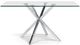 Korson Furniture Darron Rectangular Glass Top Dining Table with Chrome Legs-0
