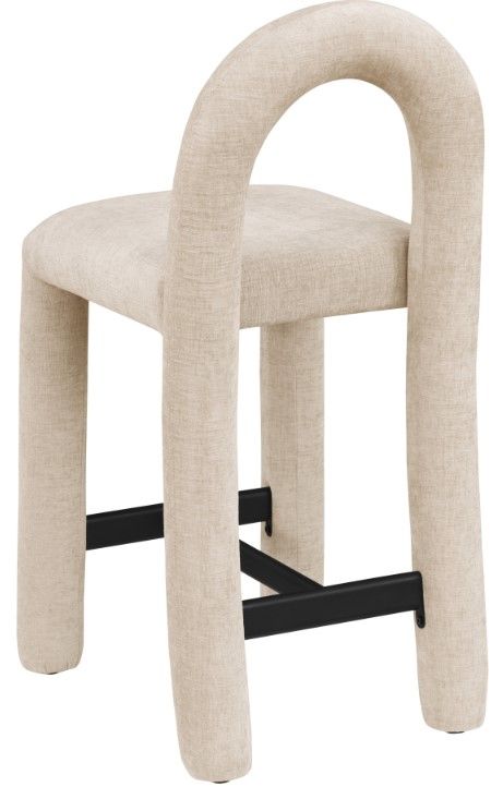 Meridian Furniture Amari Beige Upholstered Counter Stool-4
