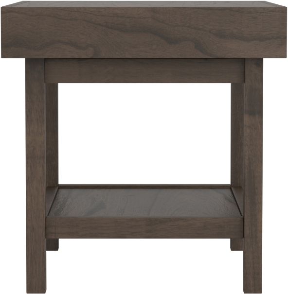Coaster® Wheat Brown End Table With Shelf-2