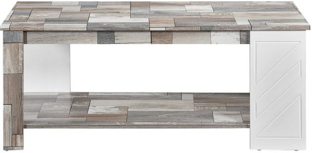 Mazin Furniture Brooke Rustic Gray/White Coffee Table-1