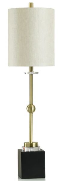 Stylecraft Halle Brass/White Buffet Lamp-0
