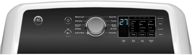 GE® White Top Load Washer & Gas Dryer Laundry Pair-5