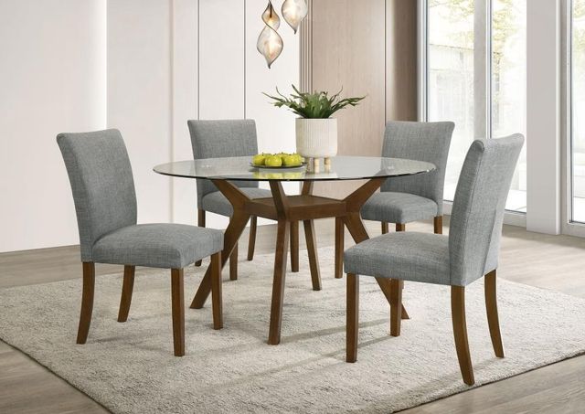 Coaster® Paxton 5-Piece Brown/Gray Dining Table Set-1