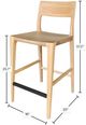 LH Home Seating Java Catania Natural Counter Stool-2