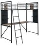 ACME Furniture Cordelia Antique Oak/Sandy Black Twin Loft Bed with Desk-0