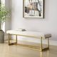 Uttermost® Midas Antique Gold/Driftwood Accent Bench-1
