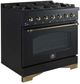FORNO® Antico Alta Qualita 36" Black Pro Style Dual Fuel Range-1