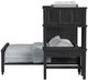 Elements International Hampton Kids Charcoal Youth Twin/Full Loft Bed with Staircase and Desk-3