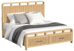Elements International Ridgemont Natural Queen Storage Bed