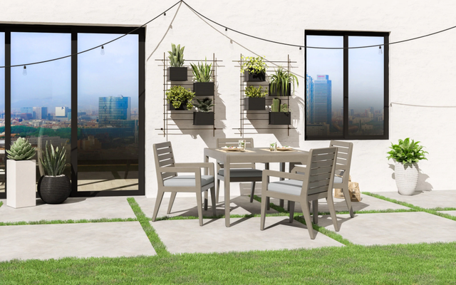 homestyles® Sustain 5-Piece Gray Outdoor Dining Set-3
