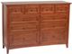 Whittier Wood® Furniture McKenzie Glazed Antique Cherry 10-Drawer Dresser-0