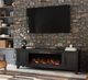 Legends Home Real Cozy Sonoma Seal Skin Black 78" Fireplace Console-1