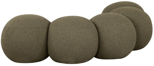 Meridian Furniture Apollo Olive 75" Boucle Fabric Upholstered Bench-3