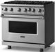 Viking® 5 Series 36" Stainless Steel Pro Style Natural Gas Range-2