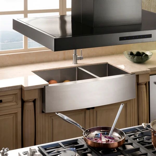 ZLINE 36" Black Stainless Steel Convertible Island Mount Range Hood ZLINE 36" Black Stainless Steel Convertible Island Mount Range Hood