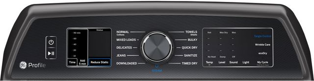 GE Profile™ 7.4 Cu. Ft. Diamond Gray Front Load Gas Dryer-4
