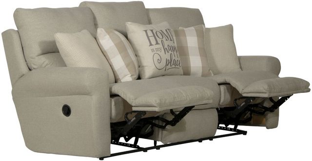 Catnapper® Westport Cement Lay Flat Reclining Sofa-2