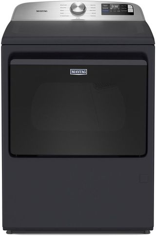 Maytag® 7.4 Cu. Ft. Midnight Steel Gas Dryer with Extra Power and Advanced Moisture Sensing