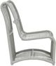 Sunset West Miami Frost Metal/Natural Fibers Outdoor Armless Club Chair-3