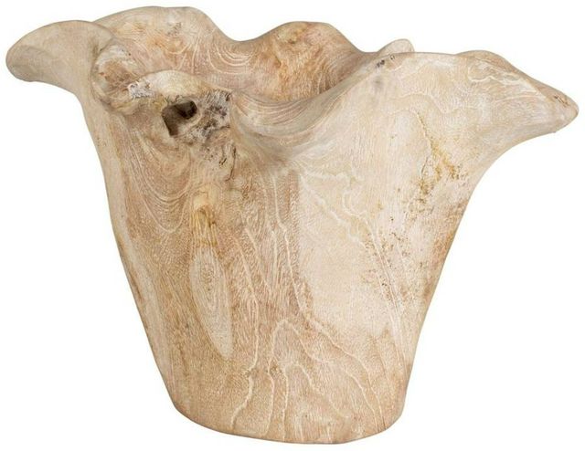 Uttermost® Teak Flow White Wash Wooden Indoor-Outdoor Bowl-3