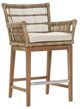 Classic Home Valerie Brown Olefin/Wooden Outdoor Counter Stool-0