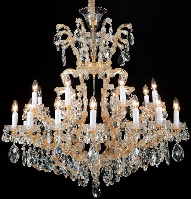 Michael Amini® La Scala Gold 25 Light Chandelier-0