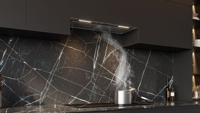 Front view of a Best insert range hood in a luxury kitchen Front view of a Best insert range hood in a luxury kitchen