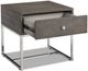 Mazin Furniture Harmony Gray End Table with Chrome Base-1