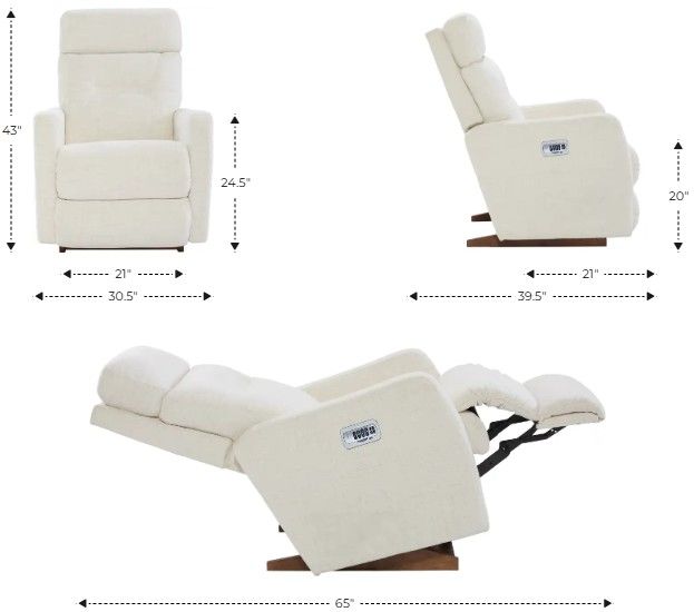 La-Z-Boy® Lennon Barley Power Rocking Recliner with Headrest and Lumbar-4