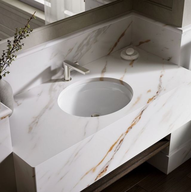 Kohler Canvas® White 19.44" Oval Undermount Bathroom Sink-2