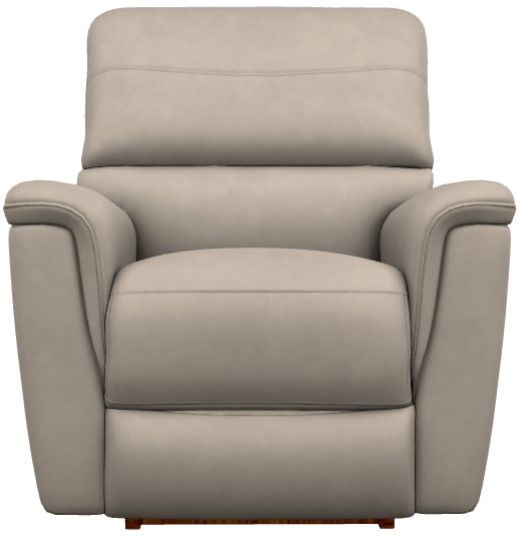 La-Z-Boy® Ava Ivory Leather Power Rocking Recliner with Headrest-1