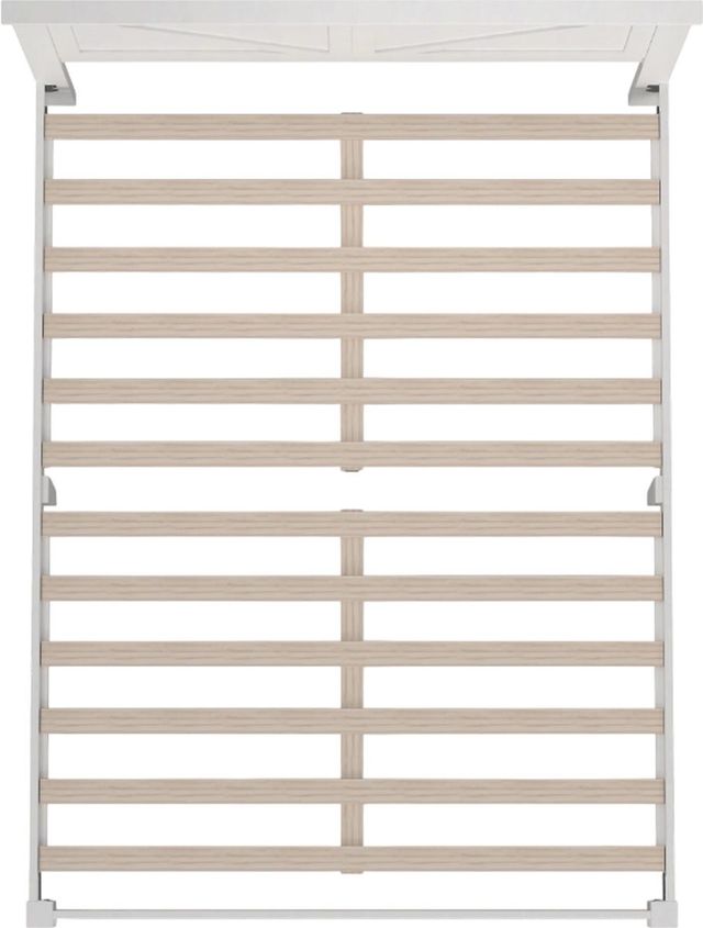 Rize Home Farmhouse Style Gloss White Twin 48" Panel Bed-3