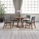 ACME Furniture Seda 2-Piece Gray/Walnut Upholstered Dining Side Chair Set-1