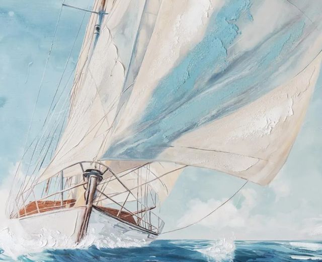 Classy Living Adventurous Wind and Spray Regatta Wall Art-1
