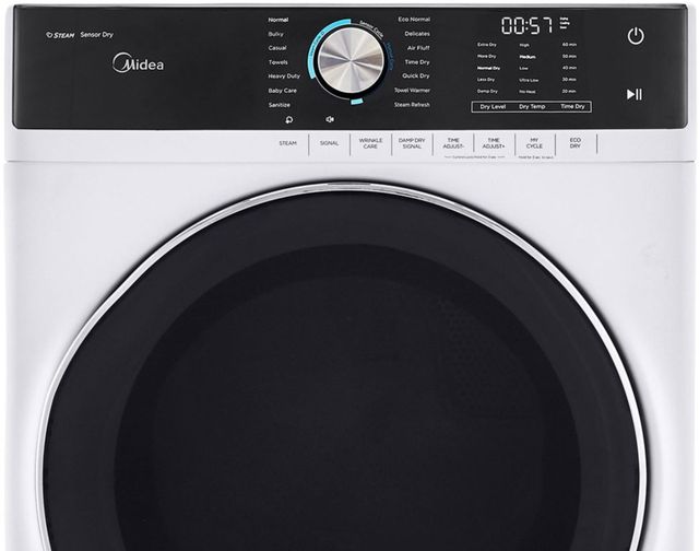 Midea® White Front Load Laundry Pair-3