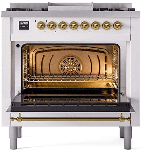 Ilve® Nostalgie II Series 36" Custom RAL Color Pro Style Dual Fuel Range-1