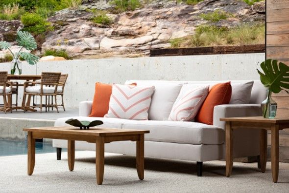 Lane Venture® Smith Lake White Sofa-1